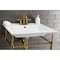 Fauceture KVPB25227W4BB 25-Inch Console Sink with Brass Legs (4-Inch, 3 Hole), White/Brushed Brass KVPB25227W4BB - alternate 4